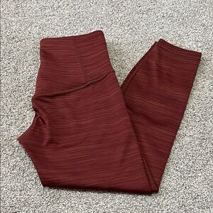 Athleta Elation Textured Tights in Deep Red